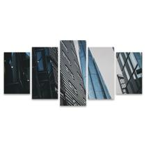 Quadro Mosaico Decorativo Prédio Arranha Céu Espelhado Cidade