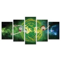 Quadro Mosaico Decorativo Rick And Morty Viagem Universo Portal