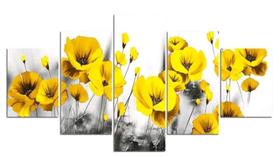 Quadro  mosaico flor amarelas - Bw decore