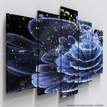 Quadro Mosaico Flor Lotus Digital Blue Copa Sala Quarto Hall Quadro Mosaico Flor Lotus Digital Blue Copa Sala Quarto Hall
