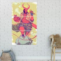 Quadro Mosaico Hellboy 3 Peças Para Decoração de Ambientes Quadro Mosaico Hellboy 3 Peças Para Decoração de Ambientes