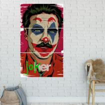 Quadro Mosaico Joker Coringa 3 Peças Para Decoração de Ambientes