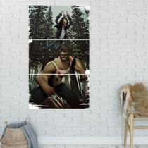Quadro Mosaico Logan Wolverine 3 Peças Para Decoração de Ambientes Quadro Mosaico Logan Wolverine 3 Peças Para Decoração de Ambientes