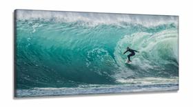 Quadro Mosaico Onda Mar Surf decorativo em Tecido Canvas 130x60