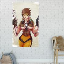 Quadro Mosaico Overwatch 3 Peças Para Decoração de Ambientes Quadro Mosaico Overwatch 3 Peças Para Decoração de Ambientes