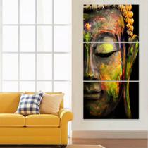 Quadro Mosaico para Sala 60x120 Rosto Buda Budismo Quadro Mosaico para Sala 60x120 Rosto Buda Budismo