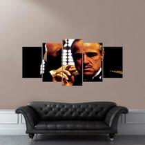 Quadro Mosaico Poderoso Chefão Filmes Para Quarto 5 Peças