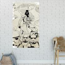 Quadro Mosaico Storm-Troopers 3 Peças Para Decoração de Ambientes Quadro Mosaico Storm-Troopers 3 Peças Para Decoração de Ambientes