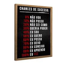 Quadro Motivacional Chances de Sucesso Quadro Motivacional Chances de Sucesso
