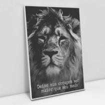 Quadro Motivacional Maior Que Seu Medo em tela Canvas