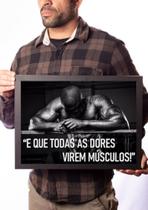 Quadro Motivacional Musculação Frase Que Todas As Dores.. - Fanarte Quadro Motivacional Musculação Frase Que Todas As Dores.. - Fanarte