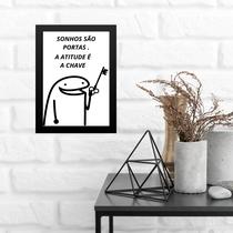 Quadro Motivacional Sonhos e Atitude 45x34cm Quadro Motivacional Sonhos e Atitude 45x34cm