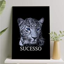 Quadro Motivacional Sucesso 24X18Cm - Com Vidro Branca