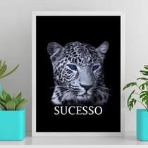 Quadro Motivacional Sucesso 45X34Cm - Com Vidro Branca