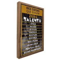 Quadro Motivacional Zero Talento Quadro Motivacional Zero Talento