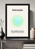 Quadro Motivo/Intenção/Força com Vidro e Moldura Preta Tamanho:21cm x 30cm (A4) Quadro Motivo/Intenção/Força com Vidro e Moldura Preta Tamanho:21cm x 30cm (A4)