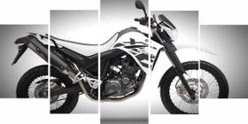 Quadro Moto Meiota Moderno 5 Peças Mosaico