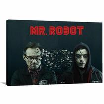 Quadro Mr Robot decorativo Séries com Tela em Tecido Quadro Mr Robot decorativo Séries com Tela em Tecido