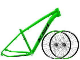 Quadro MTB Aro 29 KSW XLT 100 + Par Roda Aro 29 KOG Cubo K7