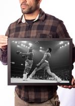 Quadro Muhammad Ali Boxe Foto Esquiva Pôster Luta