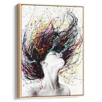 Quadro Mulher Abstrata das Cores em Explosão