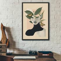 Quadro Mulher - Conexão Com A Natureza 45x34cm Quadro Mulher - Conexão Com A Natureza 45x34cm