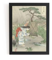Quadro Mulher Curvada Sobre O Arbusto, Ogata Gekkô 1887-1896