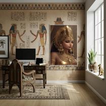 Quadro Mulher Da Alta Sociedade Do Antigo Egito- 70X50Cm