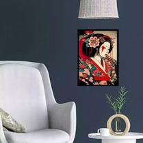 Quadro Mulher Gueixa 33X24Cm