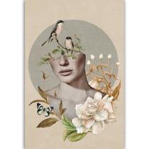Quadro Mulher Pássaros