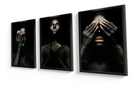 Quadro Mulheres Negras Plaquinhas Decorativas 20x30 - PLAQUINHASHOW