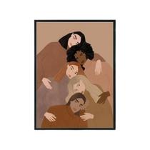 Quadro Mulheres Unidas Não Vencidas Moldura Preta 24X18Cm Quadro Mulheres Unidas Não Vencidas Moldura Preta 24X18Cm