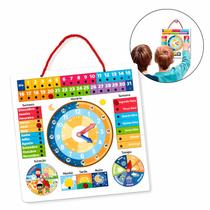 Quadro Multiatividades Infantil Educativo Com Dias Da Semana Clima E Horário Em Madeira Quadro Multiatividades Infantil Educativo Com Dias Da Semana Clima E Horário Em Madeira