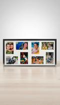 Quadro Multifoto 8 Fotos 10x15 Vertical Horizontal Preto Quadro Multifoto 8 Fotos 10x15 Vertical Horizontal Preto