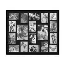 Quadro Multifotos 50x80 com 16 Molduras para Fotos com Vidro e Paspatur para Lavabo Quarto Hall
