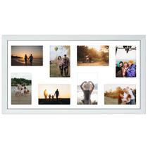 Quadro Multifotos 8 Fotos de 10x15 Paspatur Branco 30x60