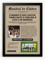 Quadro Mundial de Clubes / Corinthians com Moldura e Acetato A3 42x30cm.