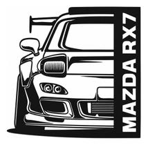 Quadro Mural Artesanato Carro Mazda Rx7 Cortado A Laser Aço Preto Quadro Mural Artesanato Carro Mazda Rx7 Cortado A Laser Aço Preto