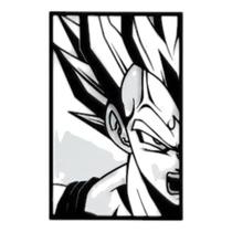 Quadro Mural Artesanato Dragon-ball Vegeta Cortado Laser Aço Preto Quadro Mural Artesanato Dragon-ball Vegeta Cortado Laser Aço Preto