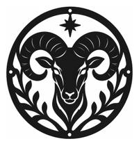 Quadro Mural Artesanato Signo De Aries Cortado Laser Em Aço Preto Quadro Mural Artesanato Signo De Aries Cortado Laser Em Aço Preto