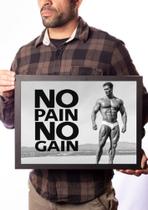 Quadro Musculação Treino Frase Motivacional No Pain No Gain Quadro Musculação Treino Frase Motivacional No Pain No Gain