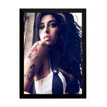 Quadro Musica Amy Winehouse Foto Moldura 42x29cm