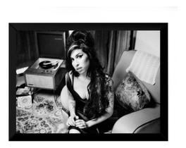 Quadro Musica Amy Winehouse Foto Poster Com Moldura