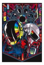 Quadro Musica Daft Punk Desenho 42x29cm
