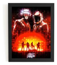 Quadro Musica Daft Punk Get Lucky Arte Poster Com Moldura