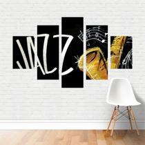 Quadro Música Jazz Saxofone Notas Musicais Instrumento Canva