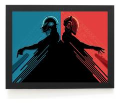 Quadro Musical Daft Punk Poster Com Moldura Arte