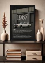 Quadro Mustang Shelby GT500 1967 Com Vidro e Moldura Tamanho:21cm x 30cm (A4) Quadro Mustang Shelby GT500 1967 Com Vidro e Moldura Tamanho:21cm x 30cm (A4)