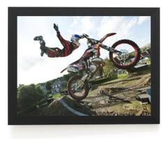Quadro Mx Freestyle Motocross Manobra Foto Poster Moldurado
