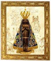 Quadro N. Sra. Aparecida, 300 Anos, Mod.05 30x25cm. Angelus Quadro N. Sra. Aparecida, 300 Anos, Mod.05 30x25cm. Angelus